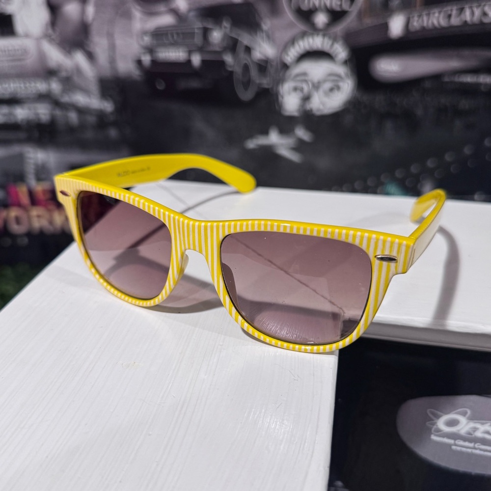 ALDO Yellow Striped Sunglasses